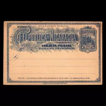 Postkarte "Postdienst der Republik Nicaragua", 2 Cents, Ganzsache