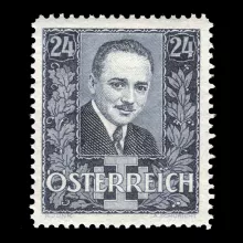 Michel 590 - Mourning stamp Dr Engelbert Dollfuß, type II, 1935, mint