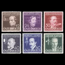 Michel 632-637 - Austrian inventors, 1936, mint
