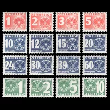 ANK 159-174 - Ziffer mit Staatswappen, Portomarken, postfrisch