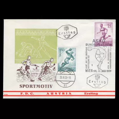ANK 1086-1087 - Sport, Ersttagsbrief, Sonderstempel, Ortsstempel