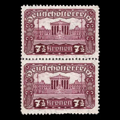 ANK 289 - Parlament, 7½ Kronen, senkrechtes Paar, postfrisch