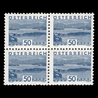 ANK 541 - Landschaftsbilder, 50 Groschen, 4er Block, postfrisch