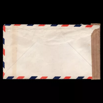 Luftpost, gelaufener Brief von Staten Island nach Wien, 29.11.1949, Michel 419 und 501