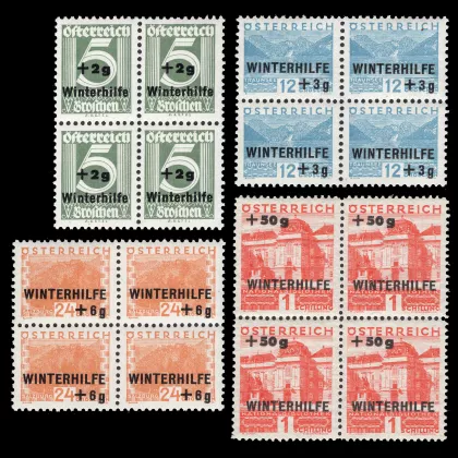 Michel 563-566 - Winter relief (1st issue), 1933, blocks of 4, mint