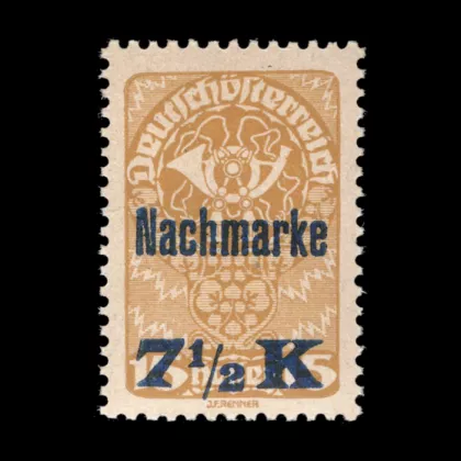Michel 102 - Temporary issue - postage due stamp, 1921, mint