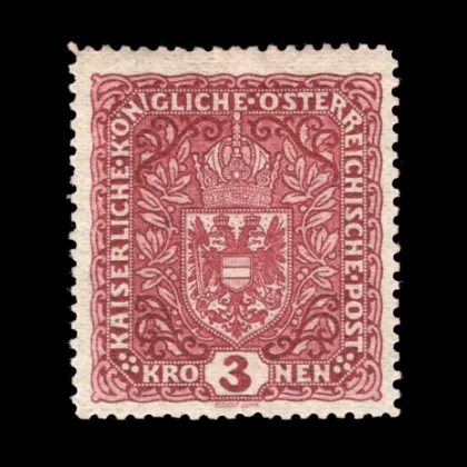 Michel 201 II – Coat of arms design, 3 crowns, 1916, unused