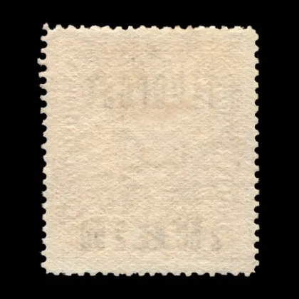 Michel 226y Type I PF I. – Airmail stamp, 2.50 crowns with plate error "notch in O", 1918, removed hinge